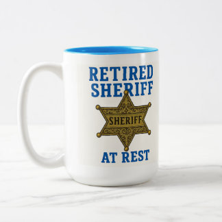 Caneca De Café Em Dois Tons Meu período como xerife terminou