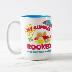 Caneca De Café Em Dois Tons Meu verão está marcado com Dustin Stevens