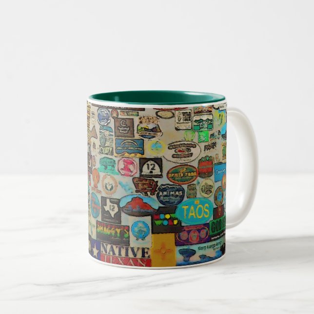 Caneca De Café Em Dois Tons Meus decalques Legal - Viagem (Frente Esquerda)
