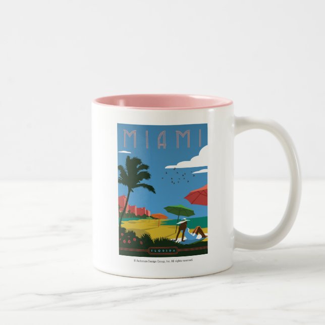 Caneca De Café Em Dois Tons Miami, FL (Direita)