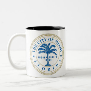 Caneca De Café Em Dois Tons Miami Flórida