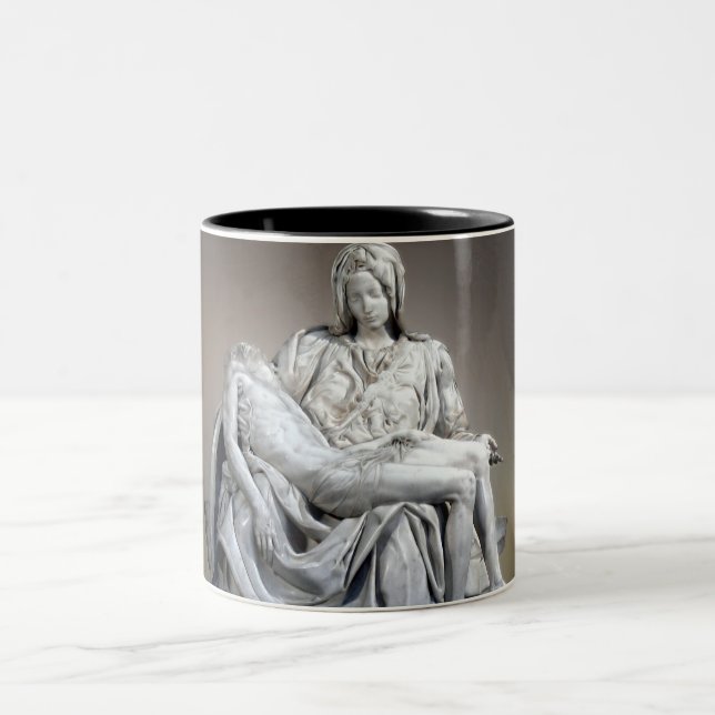 Caneca De Café Em Dois Tons Michelangelo - A Pieta (Centro)