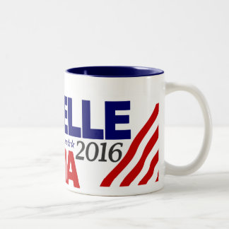 Caneca De Café Em Dois Tons Michelle Obama para o presidente 2016