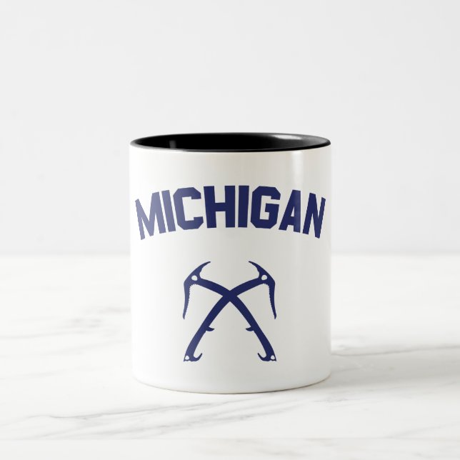 Caneca De Café Em Dois Tons Michigan Ice Climbing (Centro)