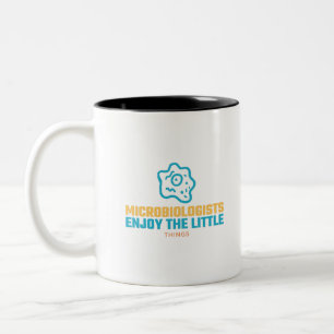 Caneca De Café Em Dois Tons Microbiólogos Desfrutam das Pequenas Coisas