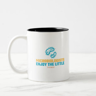 Caneca De Café Em Dois Tons Microbiólogos Desfrutam das Pequenas Coisas