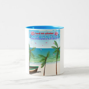 Caneca De Café Em Dois Tons Micronésia "Viagem em aventura"
