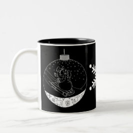 Caneca De Café Em Dois Tons Midnight Snowman