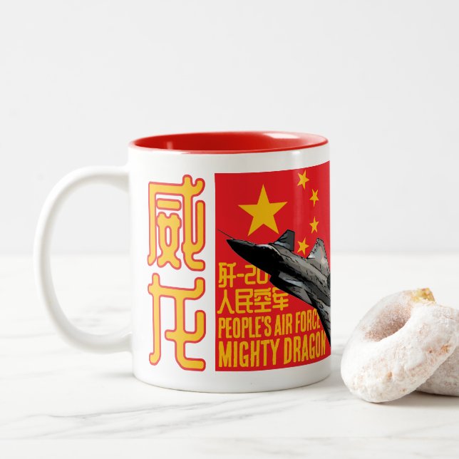 Caneca De Café Em Dois Tons Mighty Dragon (Com Donut)