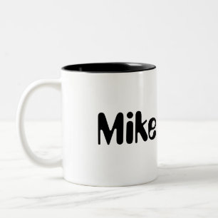 Caneca De Café Em Dois Tons Mike Personalised Mug