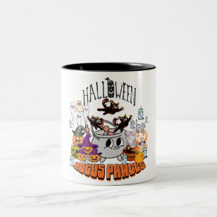 Caneca De Café Em Dois Tons Mikitiez Black cat Spooky Halloween vibe ghouls