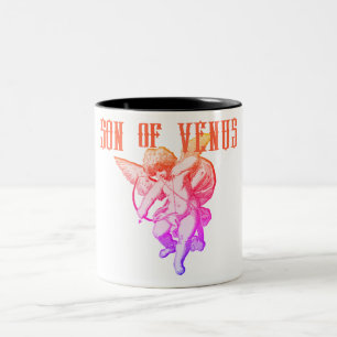 Caneca De Café Em Dois Tons Mikitiez cupid ângulo do namorados arco-íris venen
