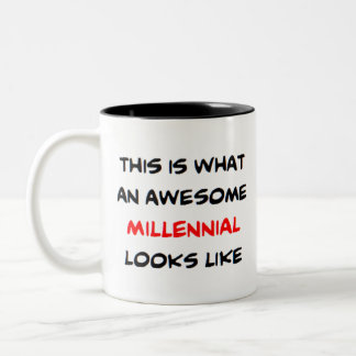 Caneca De Café Em Dois Tons milênio, incrível