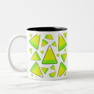 Caneca De Café Em Dois Tons Milho doce em verde e amarelo