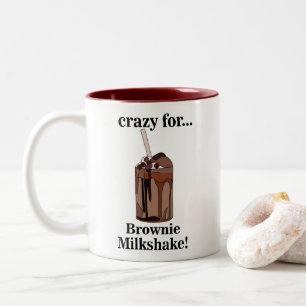 Caneca De Café Em Dois Tons Milkshake Louco Por Milkshake De Brownie