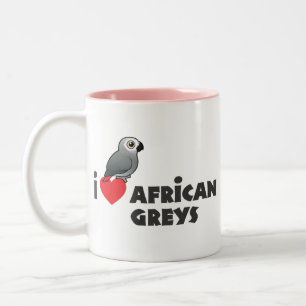 Caneca De Café Em Dois Tons Mim cinzas africanos do coração