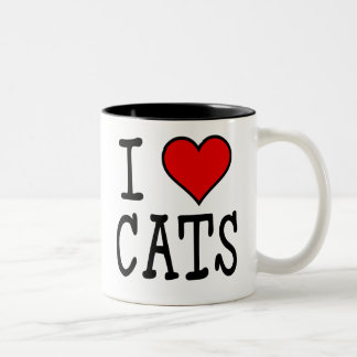 Caneca De Café Em Dois Tons Mim gatos do coração