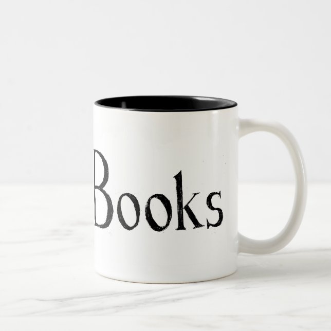 Caneca De Café Em Dois Tons Mim livros do coração (Direita)