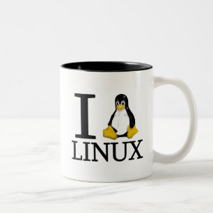 Caneca De Café Em Dois Tons Mim pinguim Linux 2