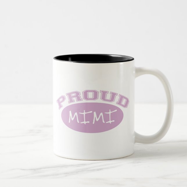 Caneca De Café Em Dois Tons Mimi orgulhoso (rosa) (Direita)