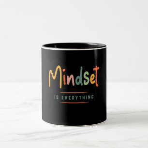 Caneca De Café Em Dois Tons Mindset é tudo - Inspirador
