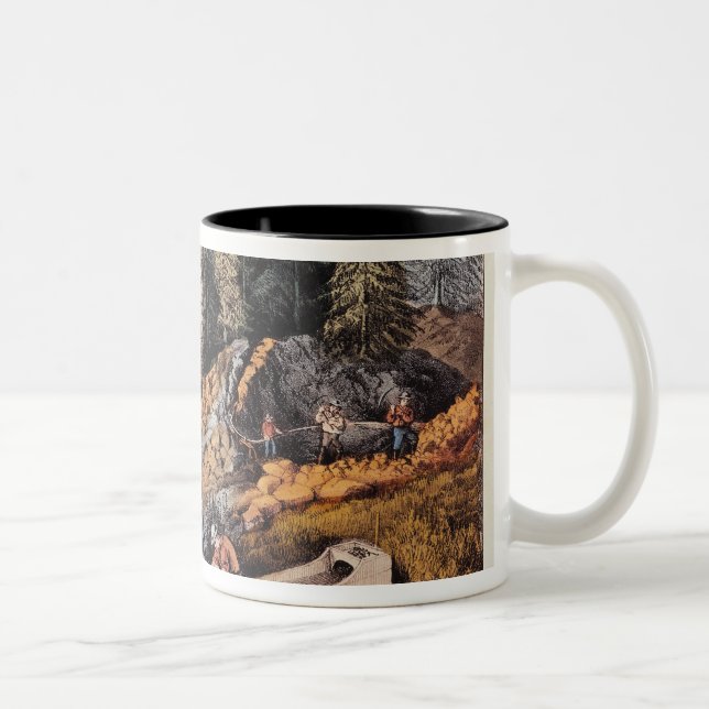 Caneca De Café Em Dois Tons Mineração Dourado em Califórnia (Direita)