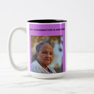 CANECA DE CAFÉ EM DOIS TONS MINHA AVÓ É INCRÍVEL