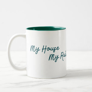 Caneca De Café Em Dois Tons Minha Casa Minhas Regras É Tão Simples