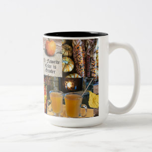 Caneca De Café Em Dois Tons Minha cor favorita é outubro Mug