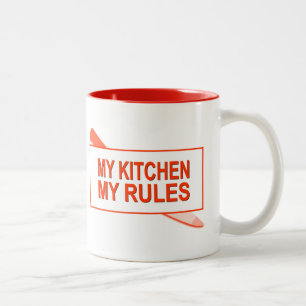 Caneca De Café Em Dois Tons Minha cozinha. Minhas regras. Design do