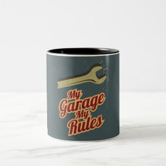 Caneca De Café Em Dois Tons Minha garagem minhas regras