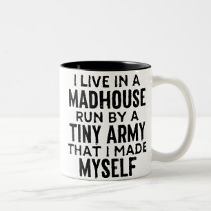 Caneca De Café Em Dois Tons Minha Madhouse Coffee Mug