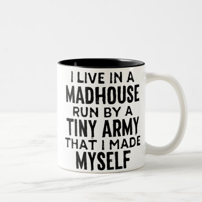 Caneca De Café Em Dois Tons Minha Madhouse Coffee Mug (Direita)