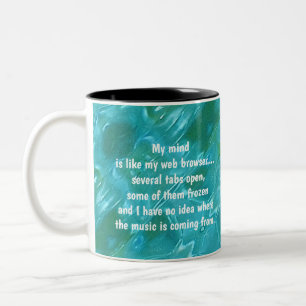 Caneca De Café Em Dois Tons Minha Mente Café Mug