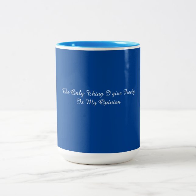 Caneca De Café Em Dois Tons Minha opinião Mug (Centro)