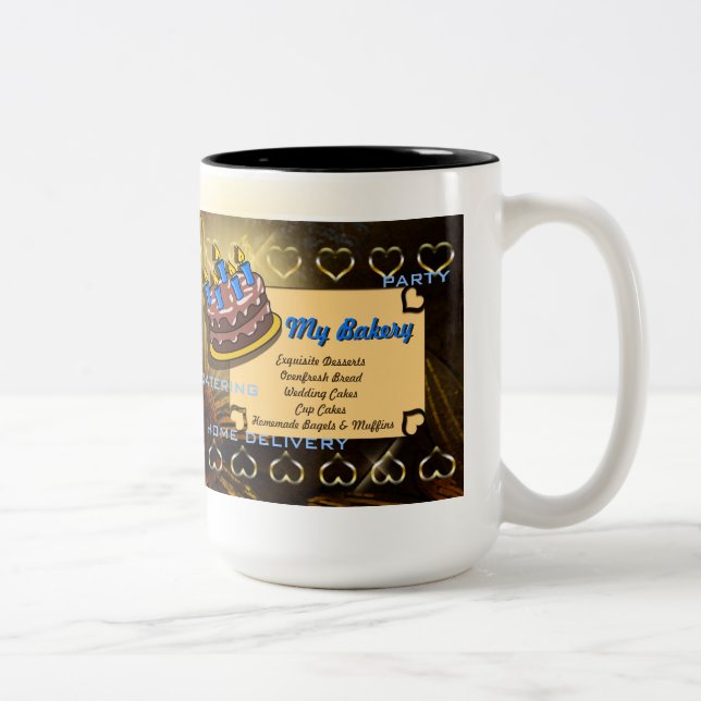 Caneca De Café Em Dois Tons Minha padaria - Café, Tea Mug, Taça (Direita)