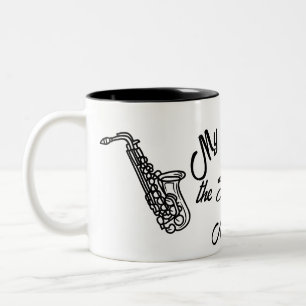 Caneca De Café Em Dois Tons Minha PAIXÃO é a saxofone