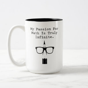 Caneca De Café Em Dois Tons Minha Paixão por Matemática é Verdadeiramente Infi