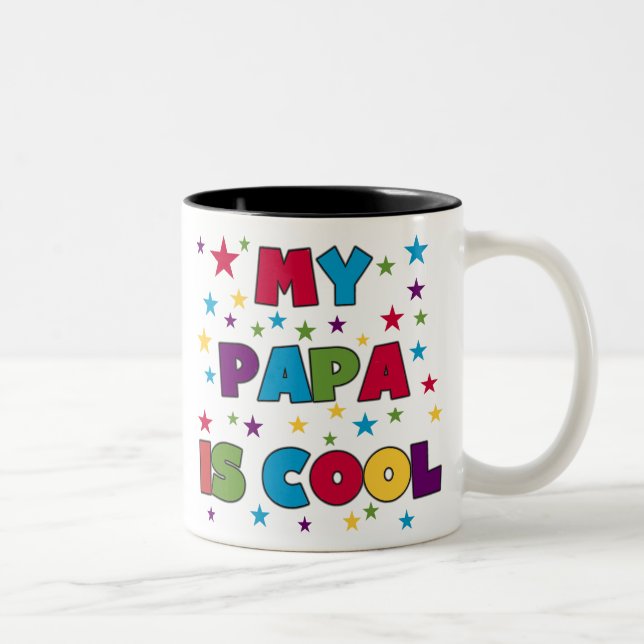 Caneca De Café Em Dois Tons Minha papá é legal (Direita)