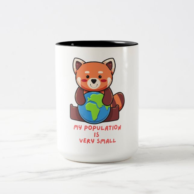 Caneca De Café Em Dois Tons Minha população é muito pequena. (Centro)
