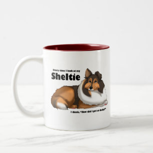 Caneca De Café Em Dois Tons Minha Sheltie