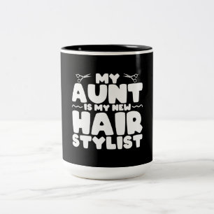 Caneca De Café Em Dois Tons Minha Tia É Meu Novo Presente De Estilista De Cab