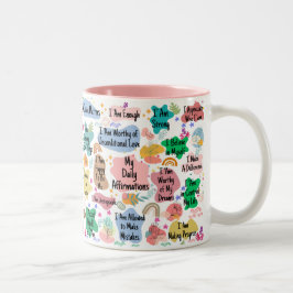 Caneca De Café Em Dois Tons Minhas afirmações diárias