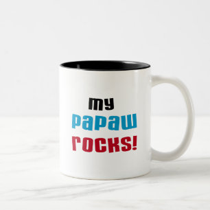 Caneca De Café Em Dois Tons Minhas camisetas e presentes do Papaw Rocks