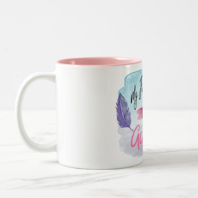 Caneca De Café Em Dois Tons Minhas pessoas favoritas chamam-me Auntie (Esquerda)