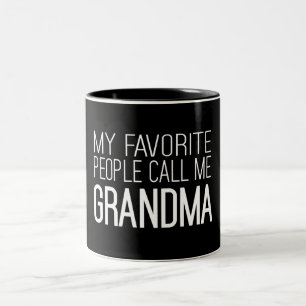 Caneca De Café Em Dois Tons Minhas pessoas favoritas chamam-me avó