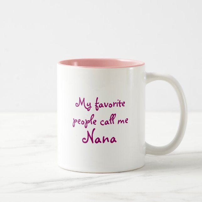 Caneca De Café Em Dois Tons Minhas pessoas favoritas chamam-me Nana (Direita)