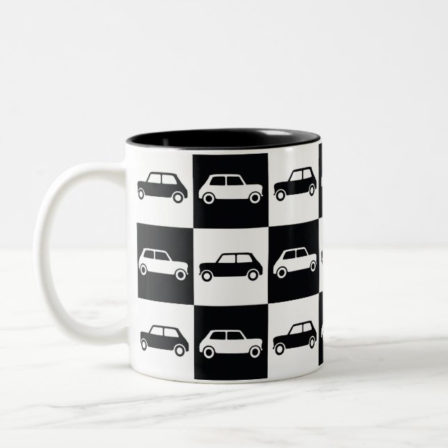 Caneca De Café Em Dois Tons Mini Cooper Preto (Esquerda)