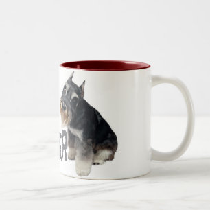 Caneca De Café Em Dois Tons Mini Schnauzer
