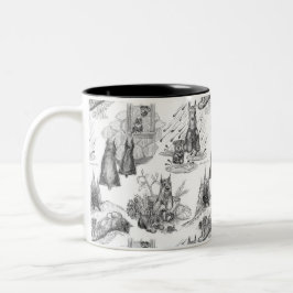 Caneca De Café Em Dois Tons MINI SCHNAUZER Terrier Black Toile